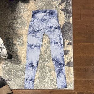 Poché High-Waisted Blue Tie-Dye Leggings